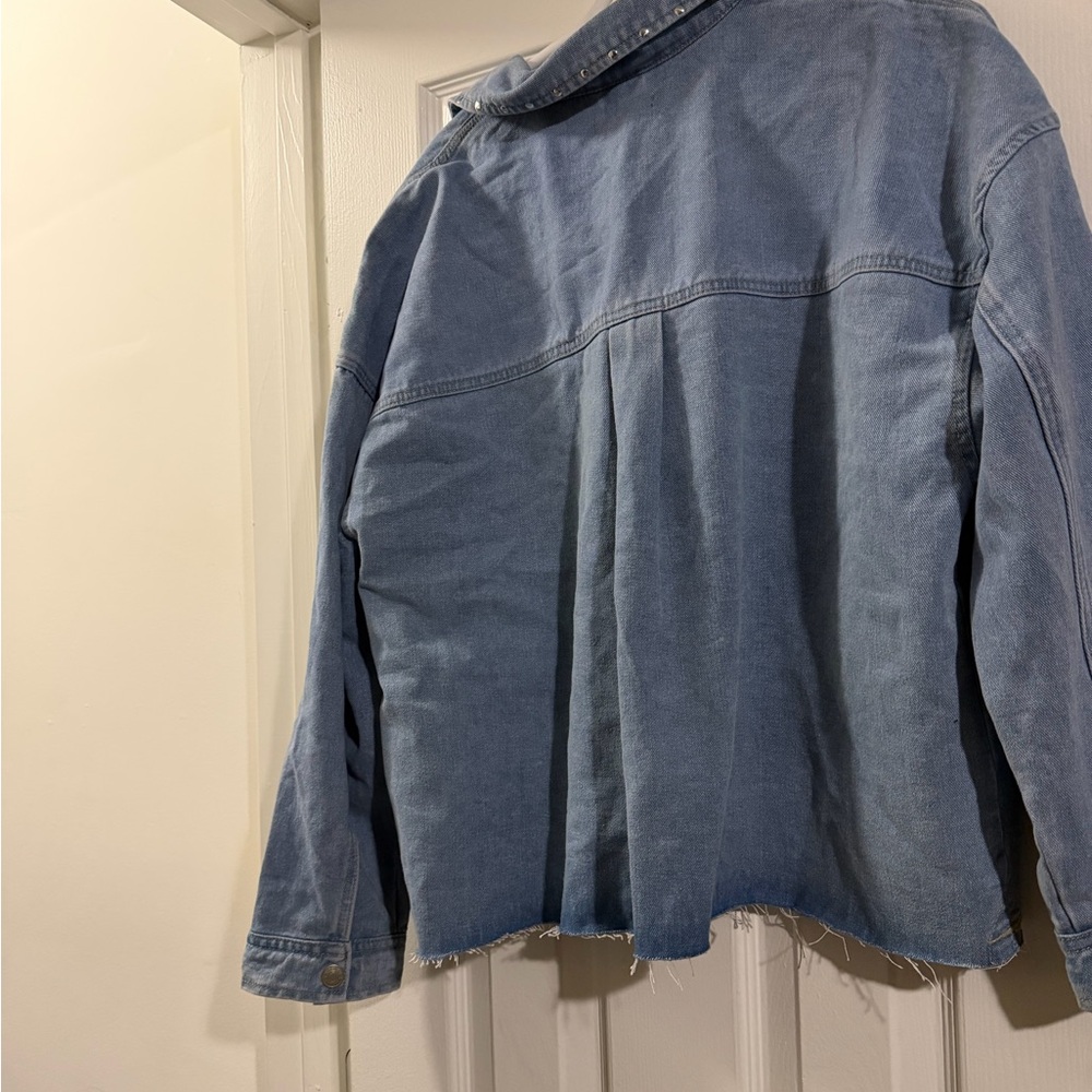 Sincerely Jules Blue Denim Stud-Detail Jacket XL NWT. (Small mark as shown) - Picture 6 of 6